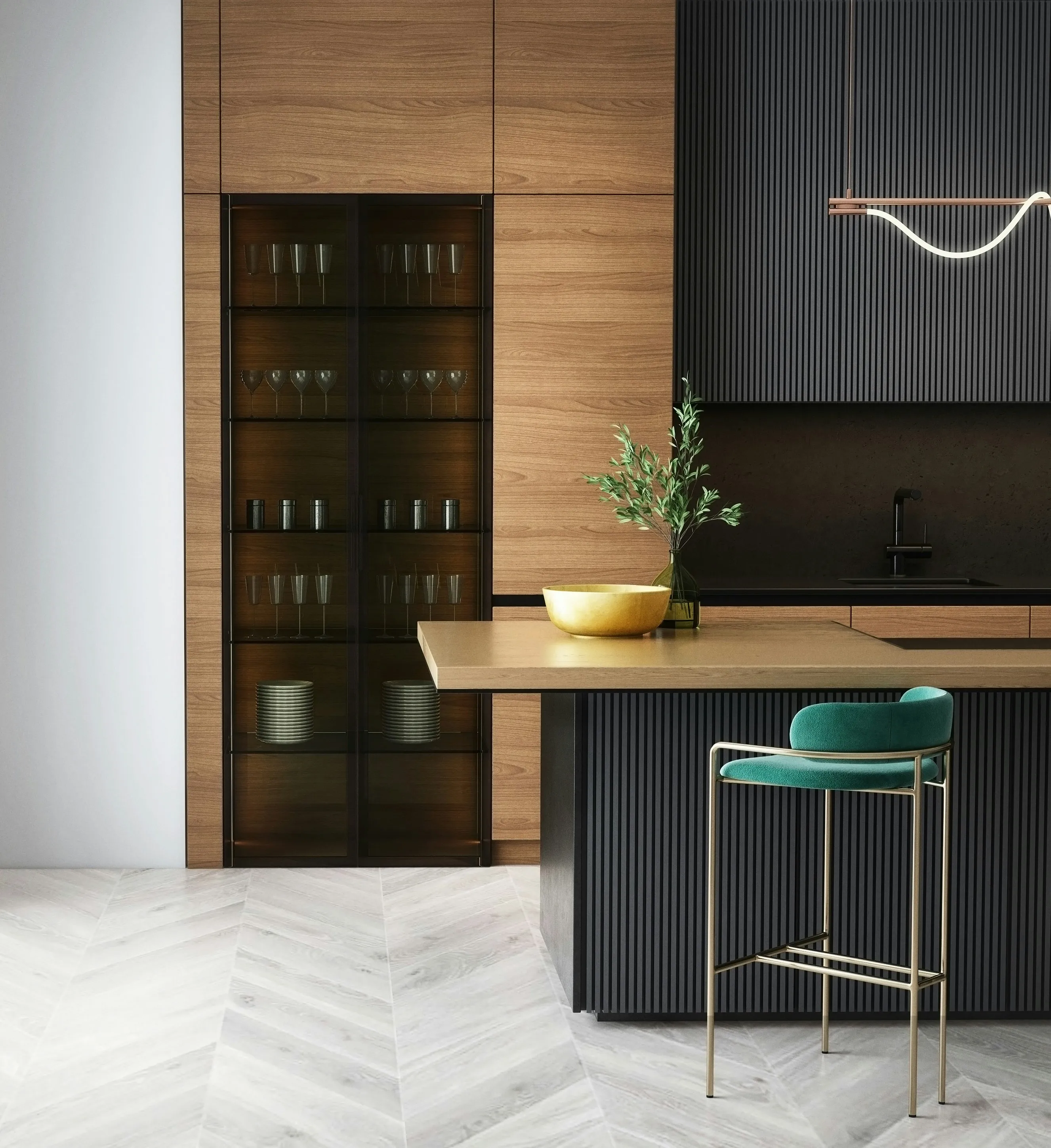 Cuisine sur-mesure rénovée