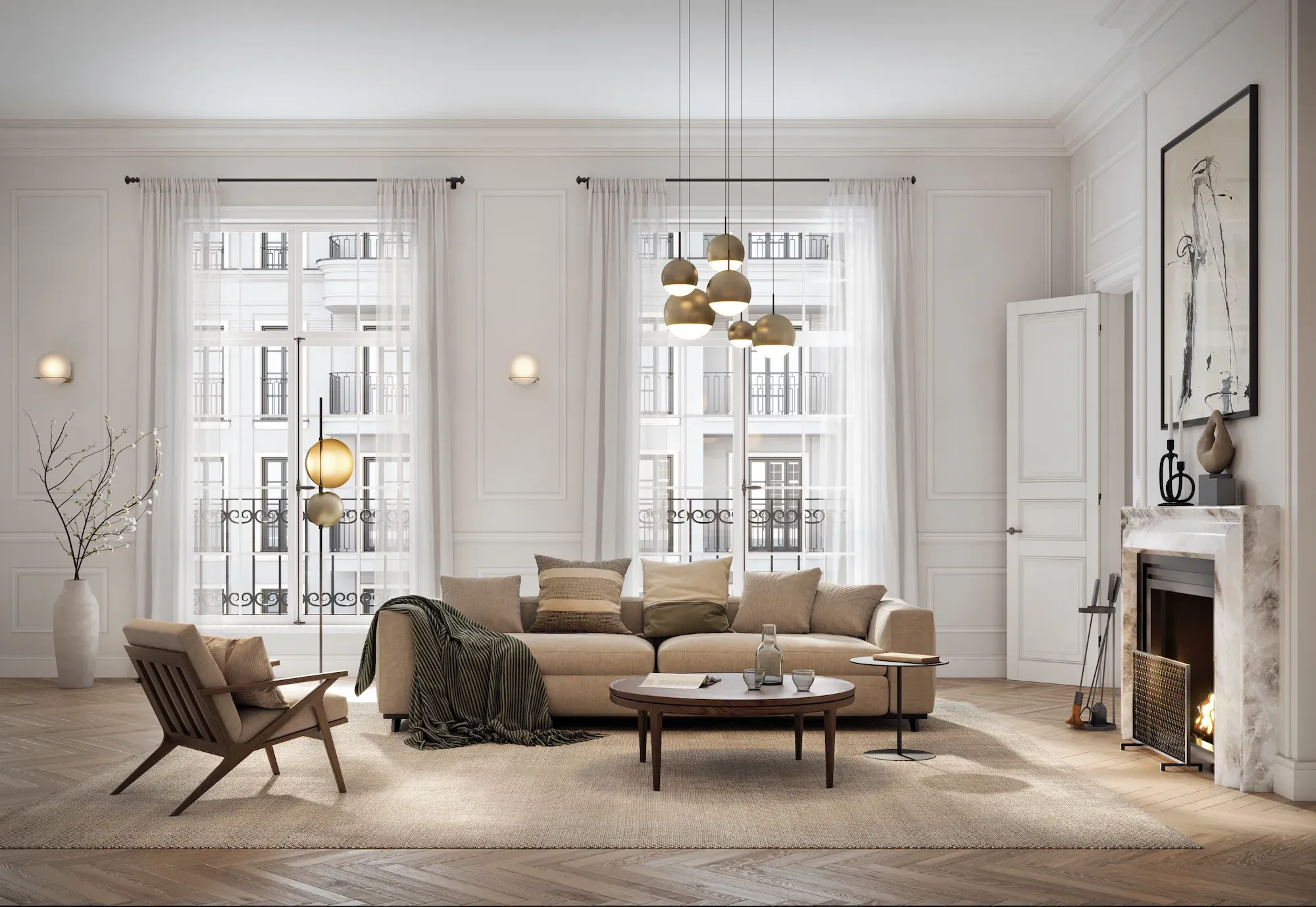 Intérieur rénové par Maison Batih, lumière naturelle